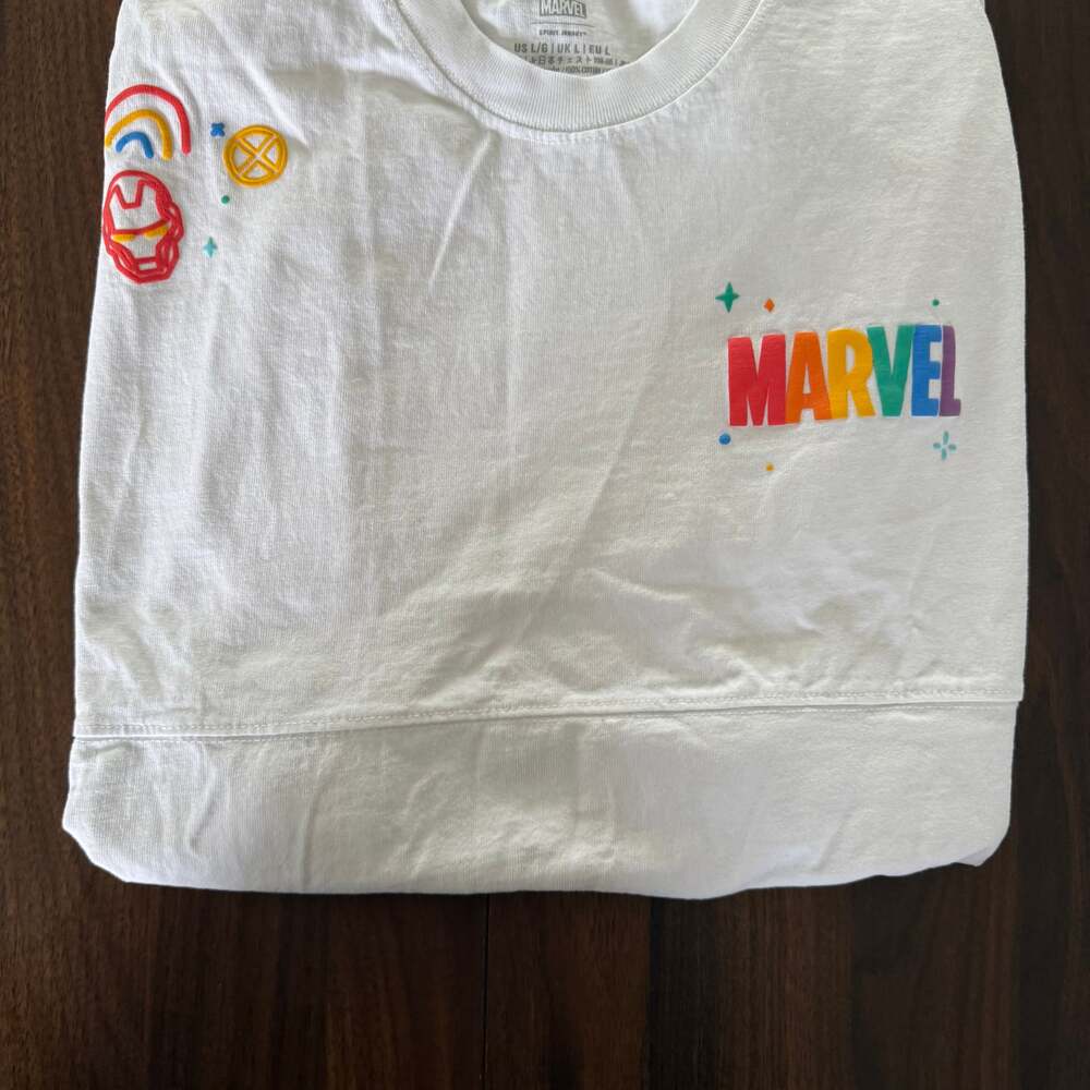 Marvel Shirt Mens Spirit Jersey Rainbow Pride Avengers Tank Top Sleeveless- SM